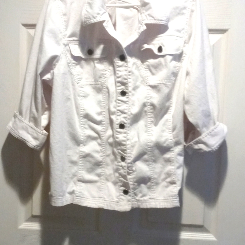 White jean jacket